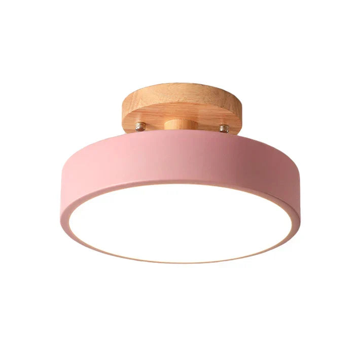 Energy-efficient LED ceiling lamp, NordWood Scandinavian design, sleek modern lighting fixture.