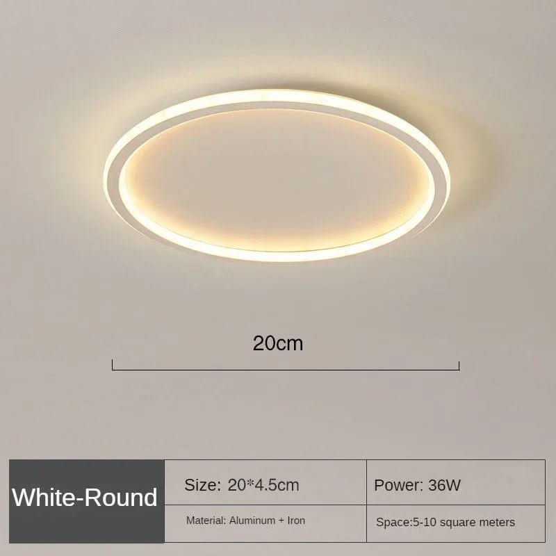Elegant Scandinavian LED ceiling light. Modern decor piece for living room & bedroom, offers ambient LED lighting.