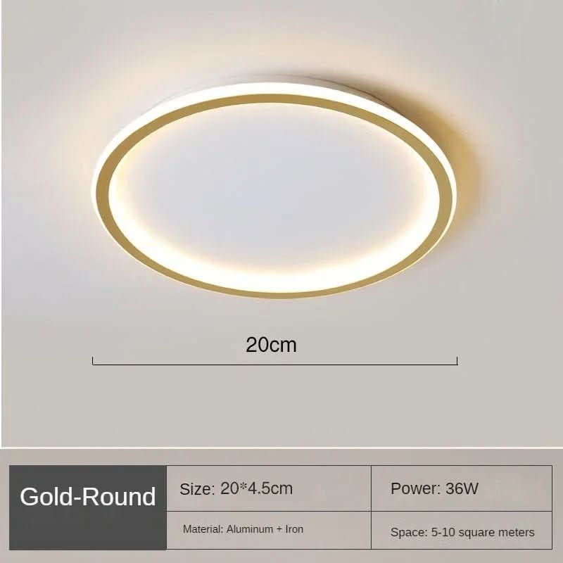 Sleek Scandinavian LED ceiling light. Provides soft, glare-free ambient lighting, ideal for modern home interiors.
