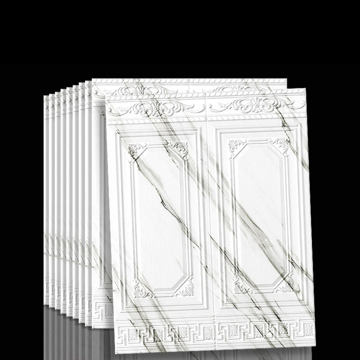 DIY home decor: 3D vinyl panels, self-adhesive, peel and stick for modern textured walls.
