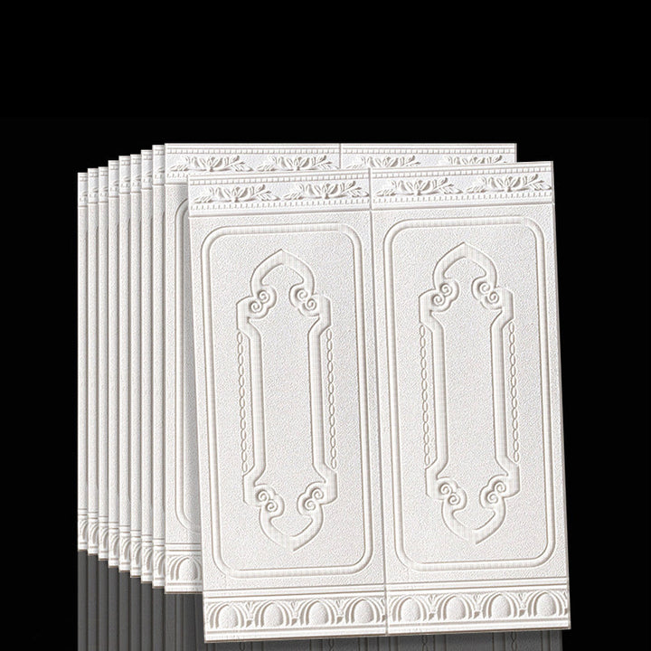Easy install self-adhesive 3D vinyl panels. Water resistant, peel and stick for home decor.