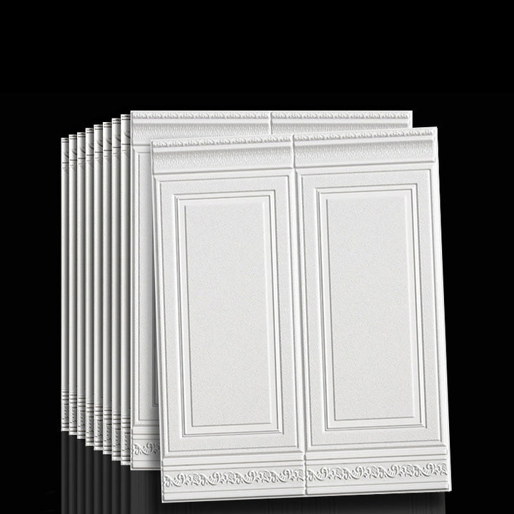 Water resistant, easy install 3D vinyl panels. Self-adhesive for quick home decor & textured walls.