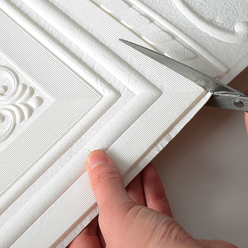 Textured wall covering: Self-adhesive 3D vinyl panels. Peel and stick for DIY home decor.