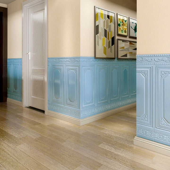 Peel and stick 3D vinyl panels. Self-adhesive, water resistant for versatile home wall decor.