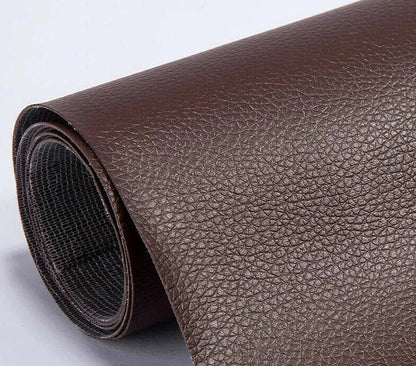 Universal leather repair patch, self-adhesive for sofas, car seats & furniture. Durable vinyl restoration.