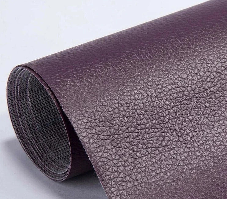 Durable self-adhesive leather repair patch for easy DIY restoration of furniture & car seats.