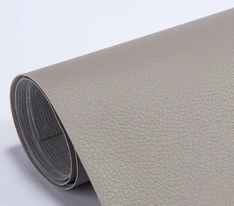 Universal vinyl repair patch, self-adhesive for furniture, sofas, car seats, and bags.