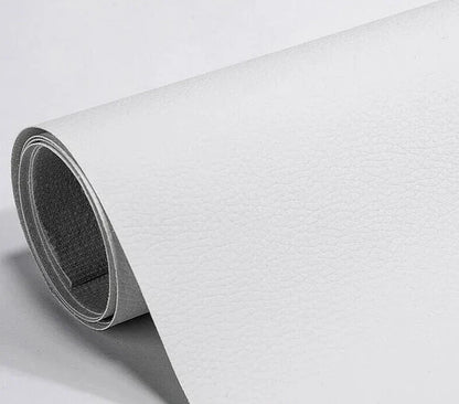 Quick self-adhesive leather patch to fix holes and tears in furniture, car seats & vinyl items.
