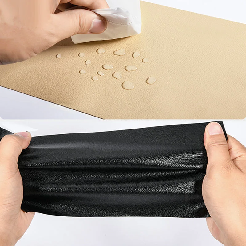 Leather refinisher self-adhesive patch, 50x137cm. Restores sofas, chairs & car seats.