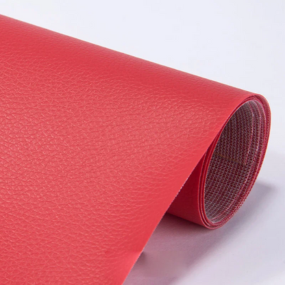 Large 50x137cm self-adhesive leather repair patch for furniture, sofas & automotive interiors.