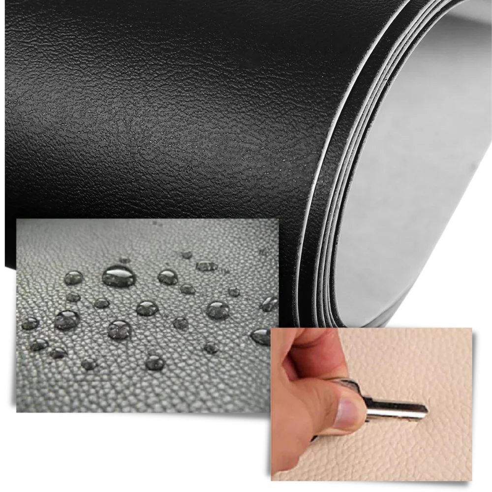 Multi-surface adhesive repair patch. Perfect for fixing tears on sofas, car interiors, and clothes with ease.