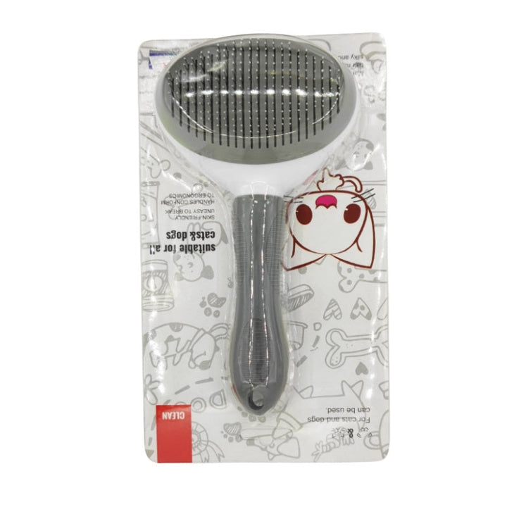 Achieve a shiny coat with this self-cleaning pet brush. Essential for dog & cat grooming & fur removal.