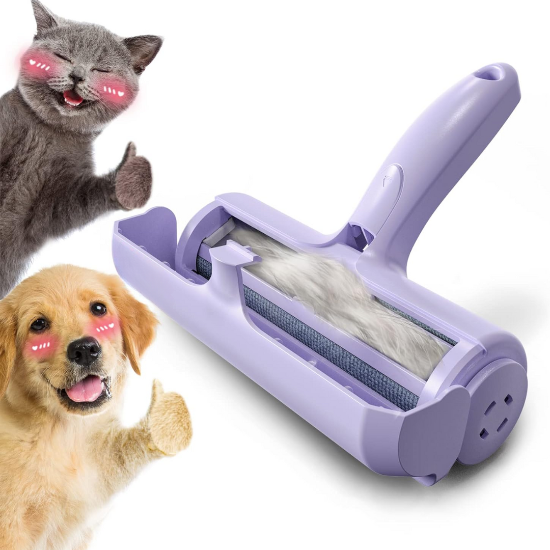 Self-cleaning pet hair remover lint roller for dog & cat fur. Keep your home fur-free, ideal for furniture & clothes.