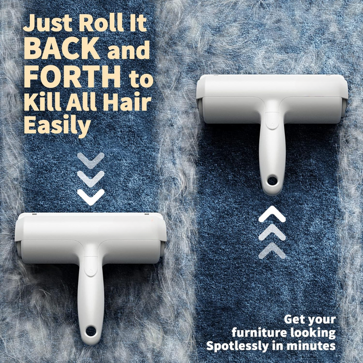 Self-Cleaning Pet Hair Remover Lint Roller. Ideal pet supplies for quick & easy dog & cat fur removal from any surface.