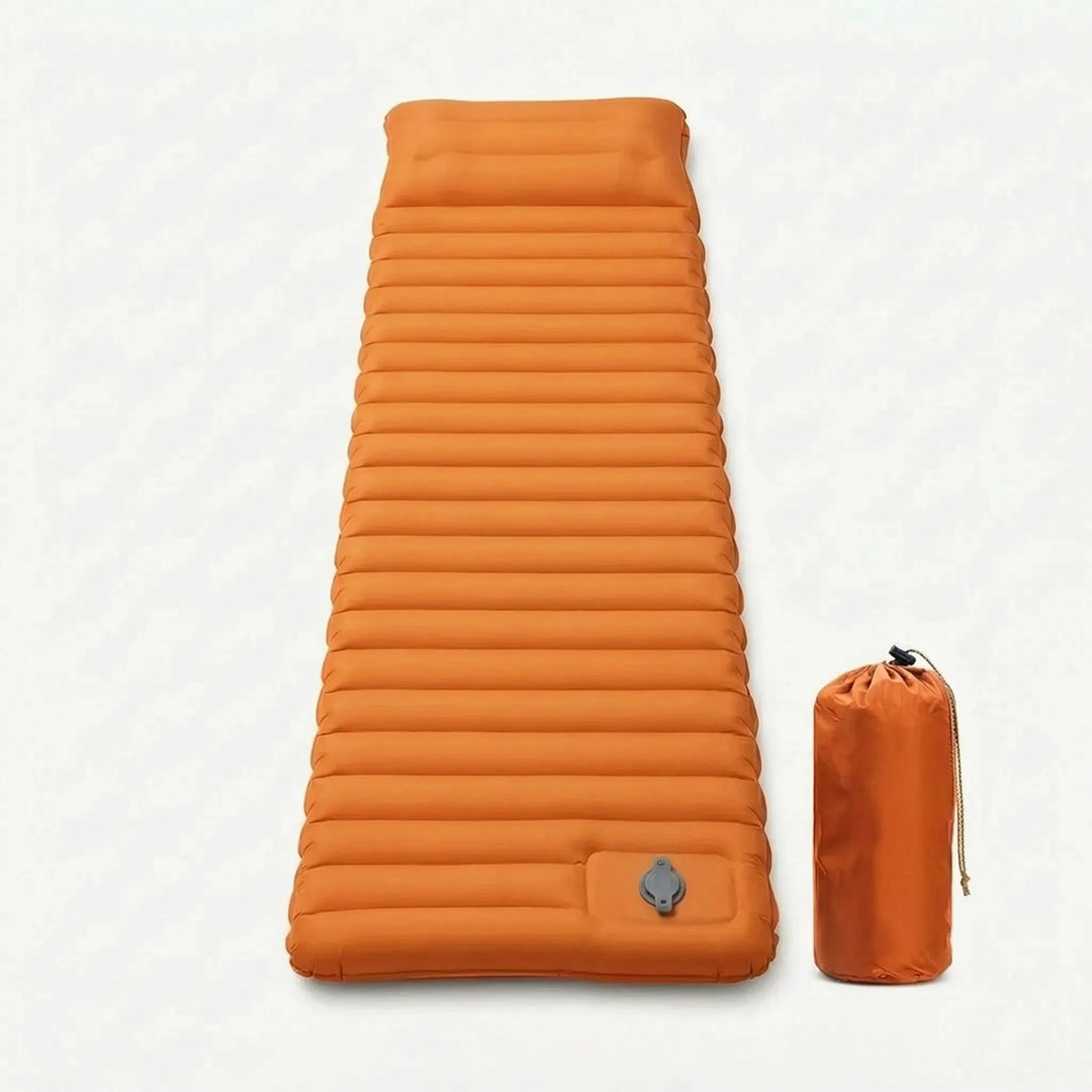 Compact self-inflating sleeping pad, ideal lightweight outdoor gear for comfortable backpacking & camping trips.