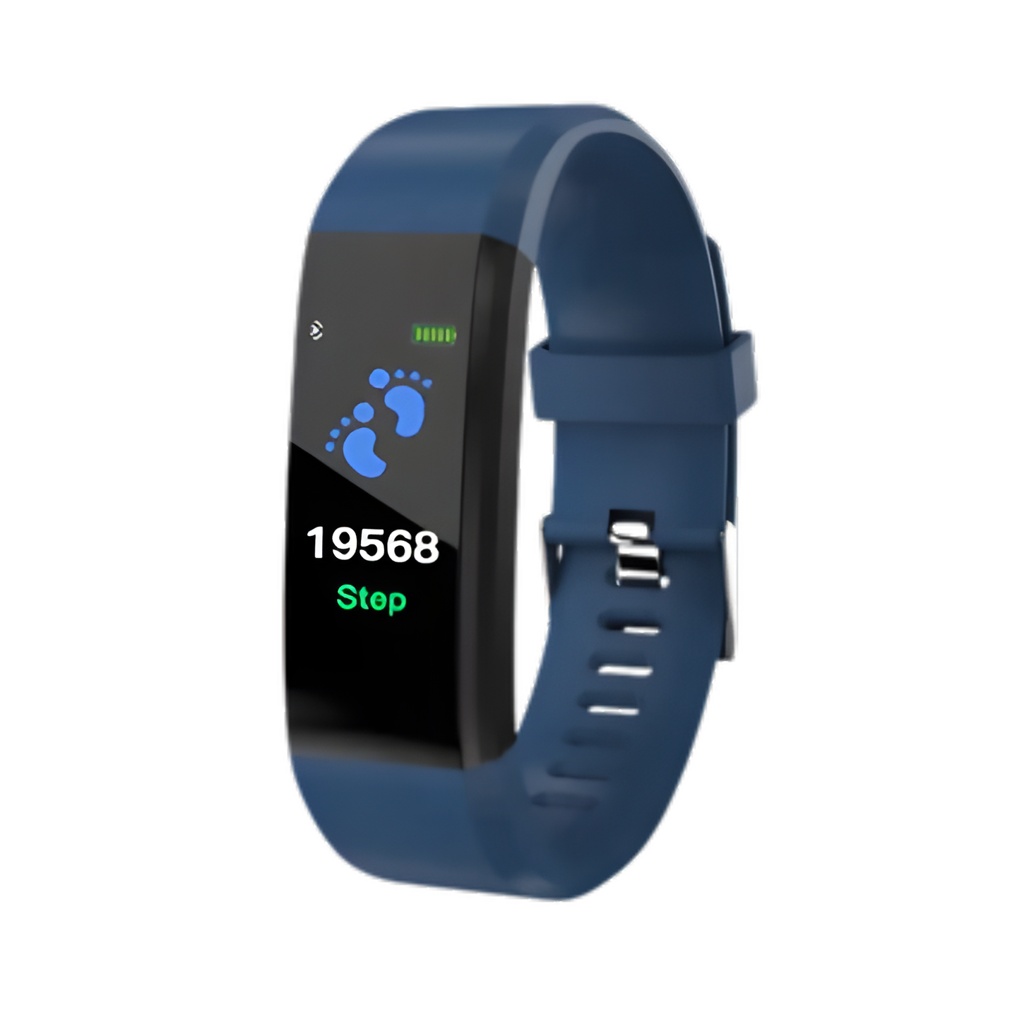 Easy-to-read display of senior smartwatch showing daily steps. Health tracker for active seniors.