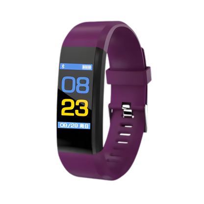 Senior smartwatch monitoring blood pressure. Essential health tracker & fitness monitor for elderly.