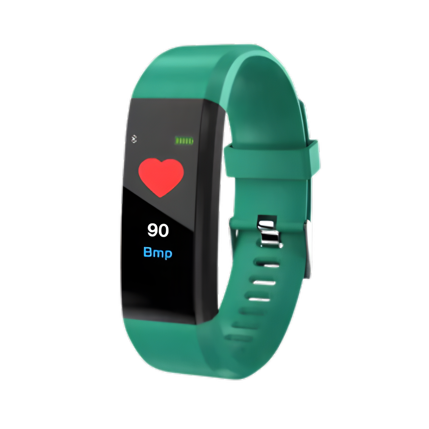 Close-up of senior health monitoring smartwatch displaying current heart rate. Vital elderly tech.