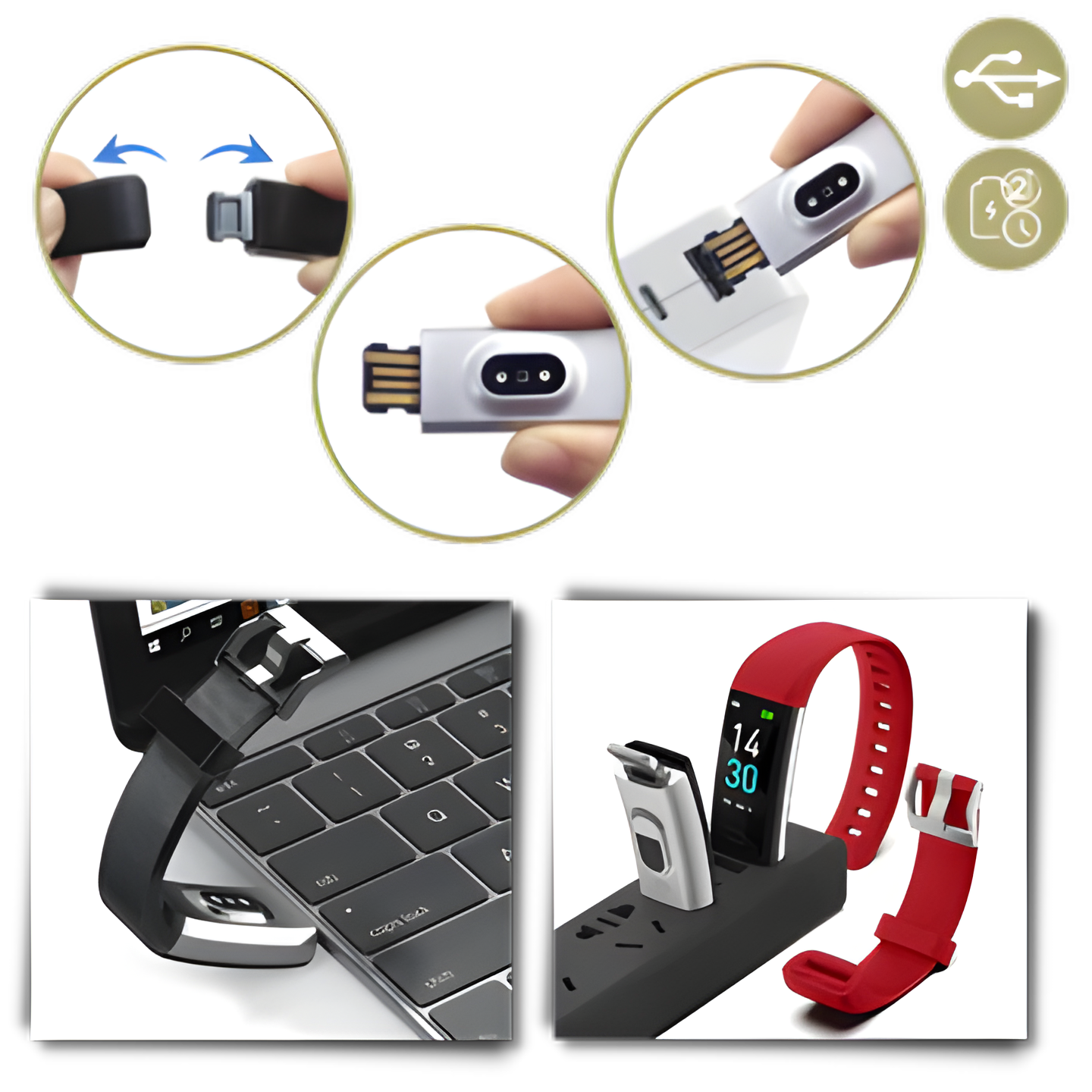 Senior health monitoring smartwatch on its magnetic charging dock. Reliable elderly tech with long battery.