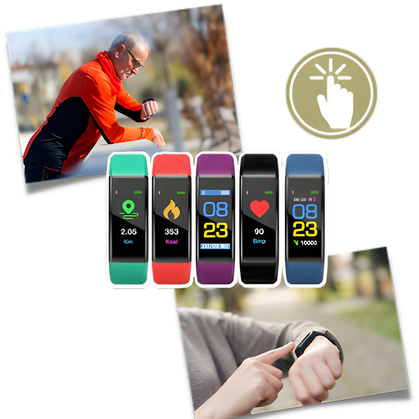 Senior Smartwatch displaying a notification; an easy-to-use communication & health tracker for seniors.