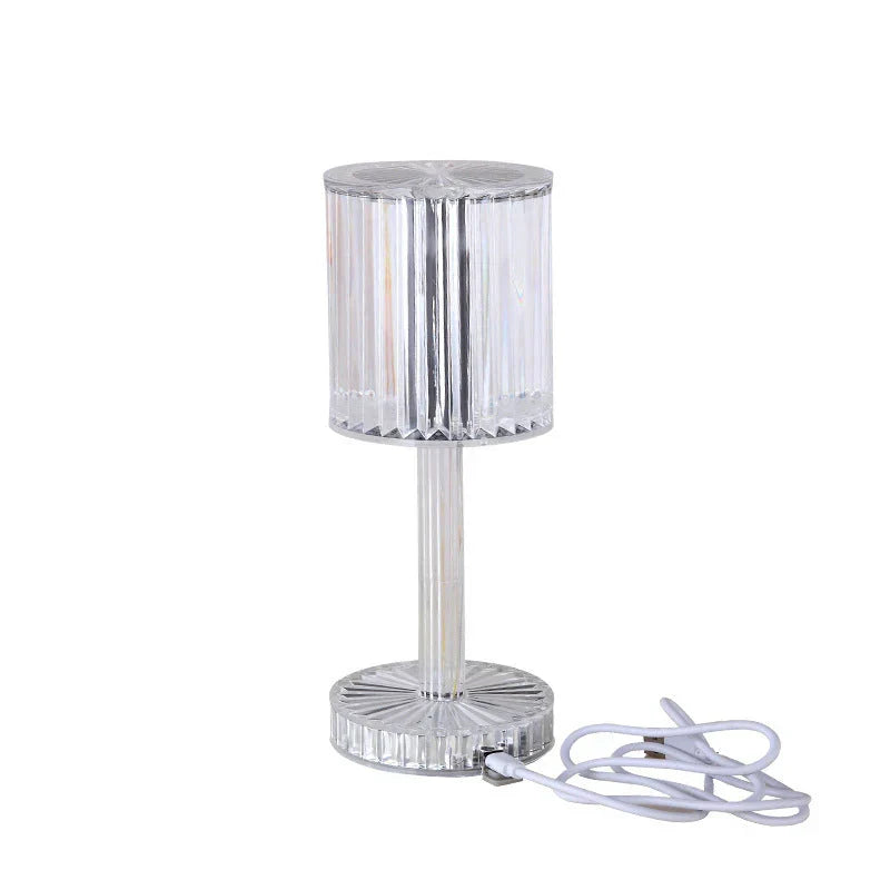 Elegant Seraphine crystal table lamp, modern decorative light with dimmable touch control for versatile home accent.
