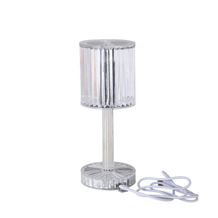 Elegant Seraphine crystal table lamp, modern decorative light with dimmable touch control for versatile home accent.