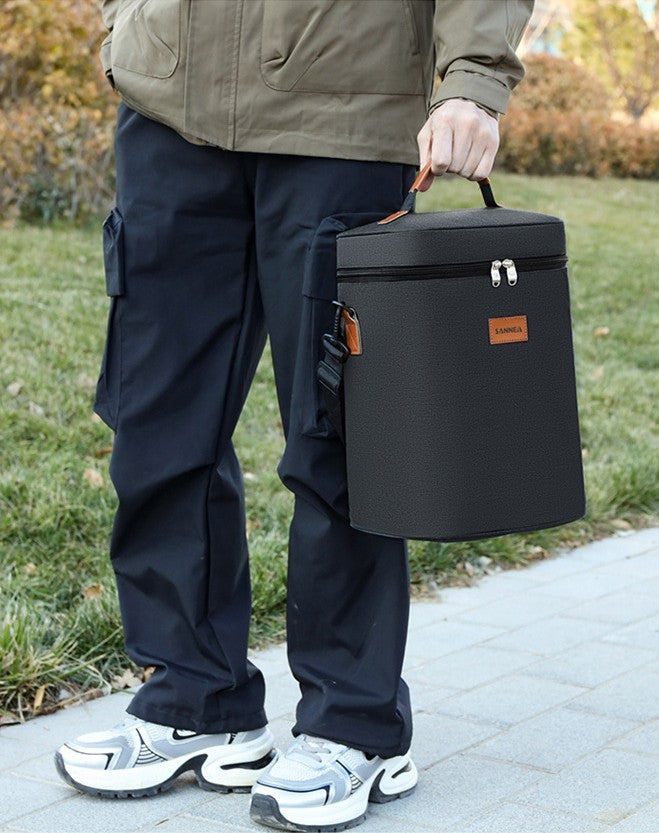 Portable insulated wine cooler bags, set of two. Double bottle carriers for safe beverage transport, ideal for picnics.