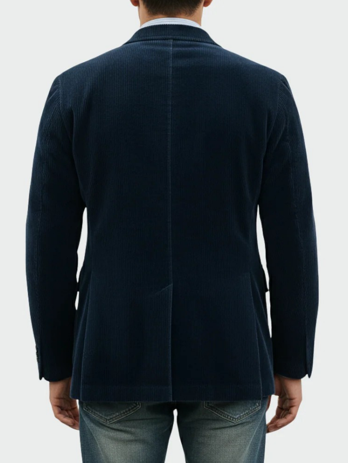 Men's sharp blazer & matching vest suit. Two-piece formal wear, ideal for a modern, sophisticated look.