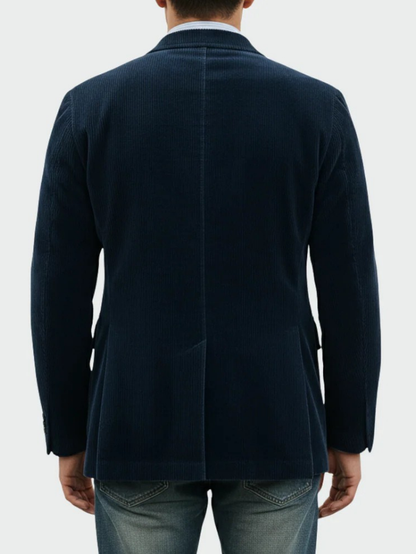 Men's sharp blazer & matching vest suit. Two-piece formal wear, ideal for a modern, sophisticated look.