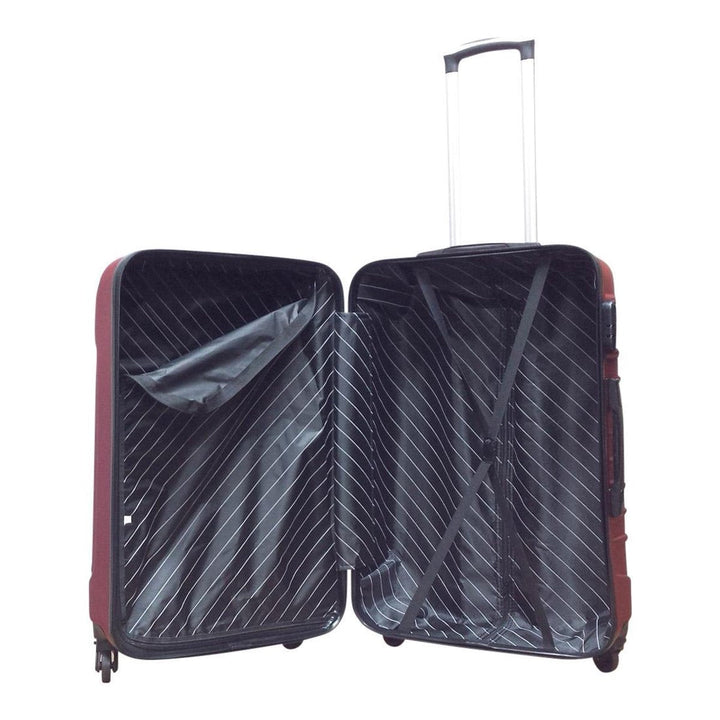Siena collection hard shell travel bag, featuring smooth spinner wheels & security.