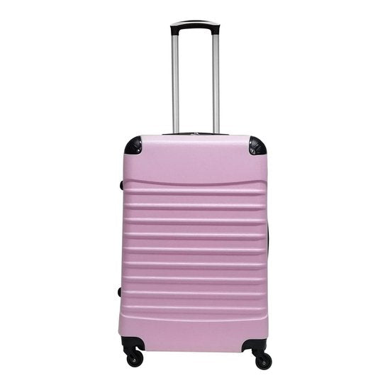 Durable hard shell Siena travel suitcase featuring multi-directional spinner wheels.