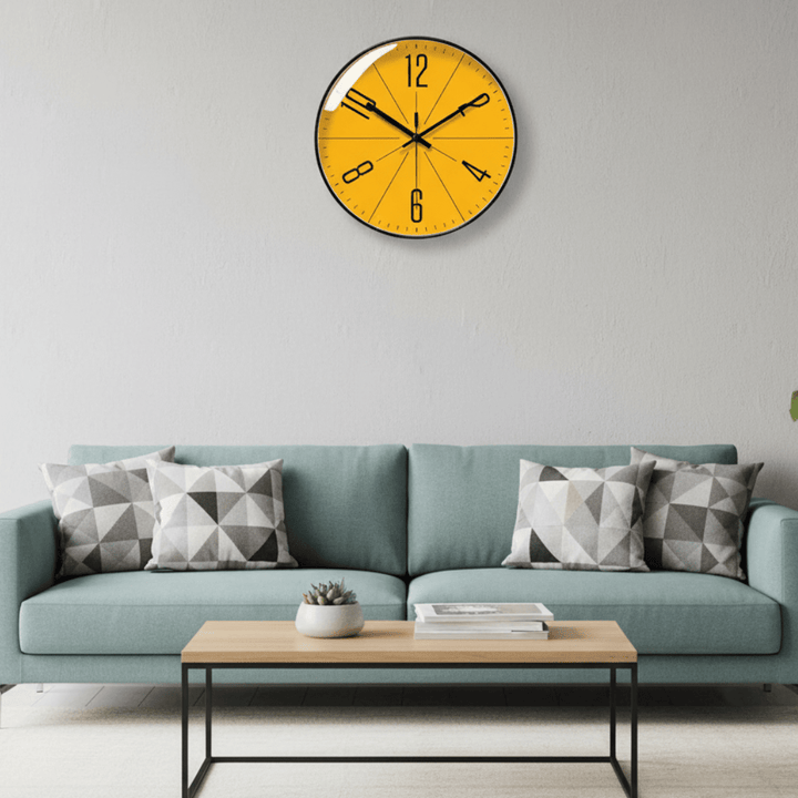 Silent black Nordic wall clock with modern minimalist design. Perfect for stylish home decor.