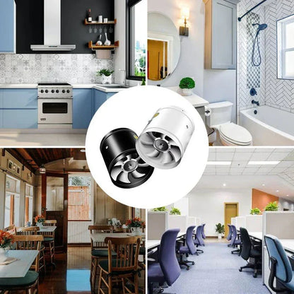 Home air quality fan, silent exhaust for odor removal & fresh, clean air purification.