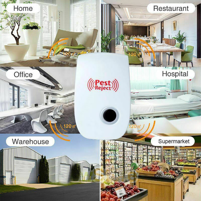 Modern silent ultrasonic squirrel repeller unit protecting gardens & homes from pests safely & humanely.