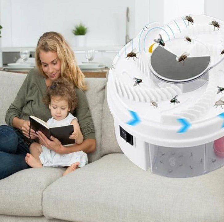 Compact silent USB electric fly trap. Ideal for indoor living rooms, kitchens, or outdoor patio bug zapping.