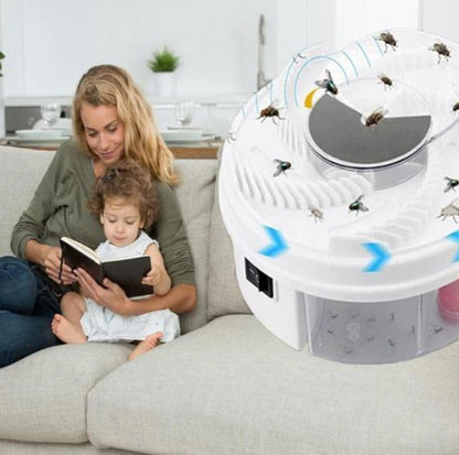 Compact silent USB electric fly trap. Ideal for indoor living rooms, kitchens, or outdoor patio bug zapping.