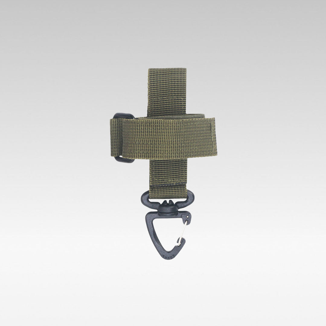 Six multi-color tactical glove holder clips, durable utility clips for outdoor gear organization and molle systems.