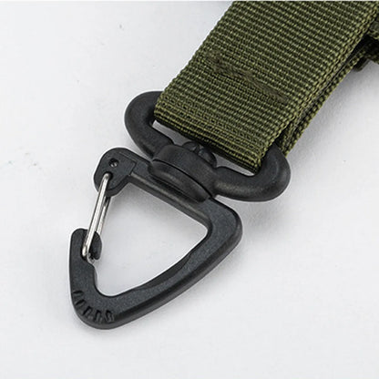 Tactical glove holder clip in tan, perfect for securing gloves, cables, or other outdoor gear to a belt or molle.