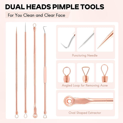 Skincare tools to effectively remove blackheads, whiteheads, and pimples for clearer skin.