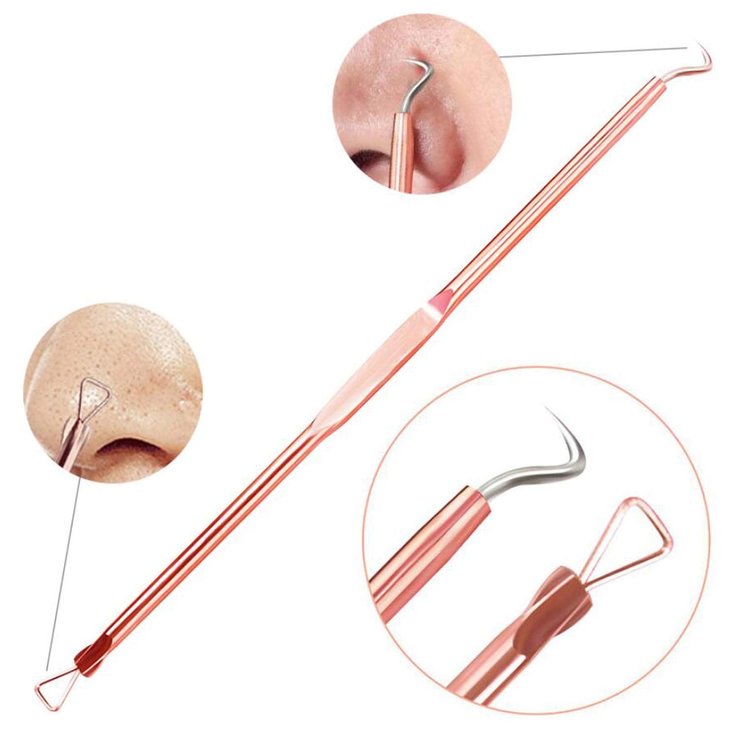 Portable skincare blackhead & pimple extractor kit. Essential beauty tools for clear, healthy skin.