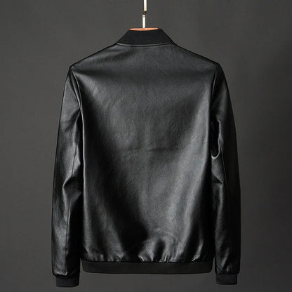 Modern men's blue fashion jacket with sleek design & durable zipper closure, perfect for any occasion.