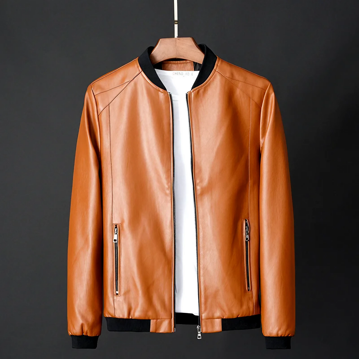 Everyday men's fashion jacket, classic sleek design & practical zipper closure for versatile outerwear.