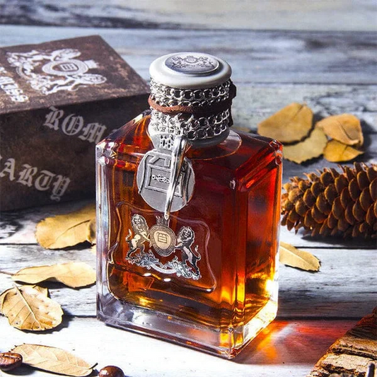 Sleek bottle of Alpha Men Pheromone Perfume, a potent attractant fragrance for increased confidence.