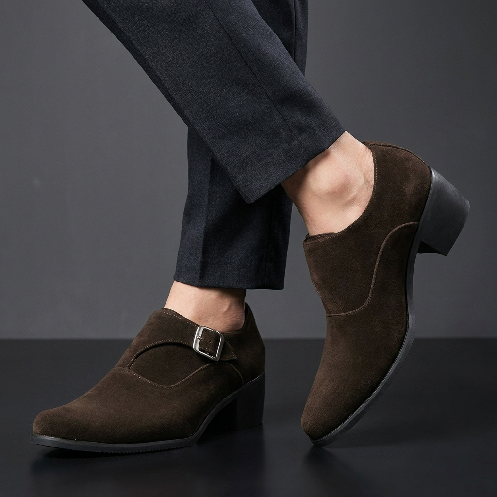 Sleek brown men's slip-on loafers, ideal for both casual and formal wear, offering modern elegant style.