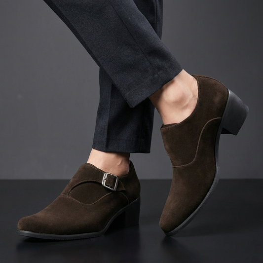 Sleek brown men's slip-on loafers, ideal for both casual and formal wear, offering modern elegant style.