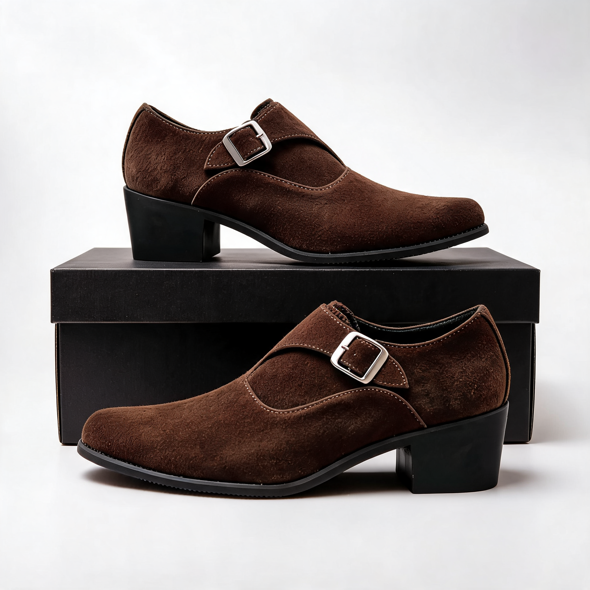 Elegant men's slip-on dress shoes in black, a sleek and stylish choice for formal and modern outfits.
