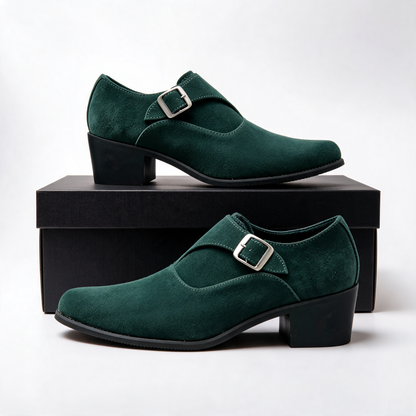 Men's height increasing slip-on loafers, elegant and modern formal footwear for a sleek and stylish appeal.