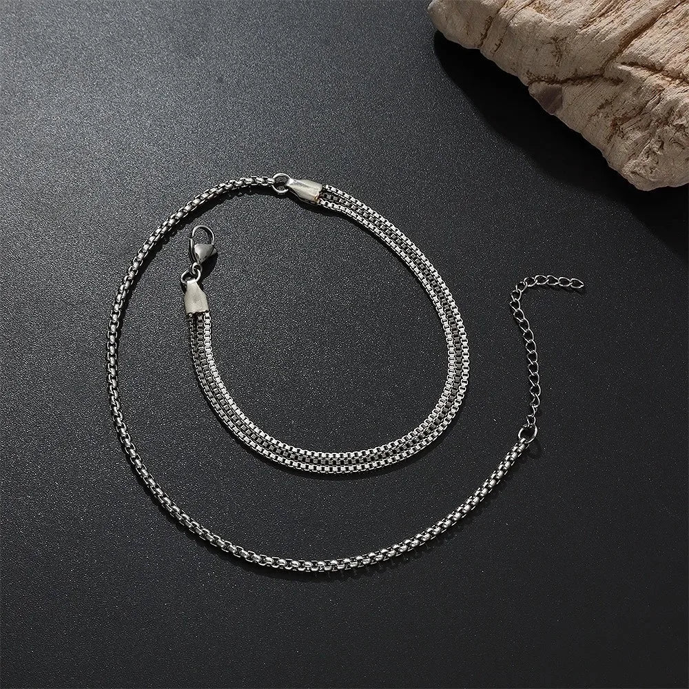 Tough men's steel bracelet. Durable, anti-scratch, and sweatproof silver steel. Ideal for active everyday wear.
