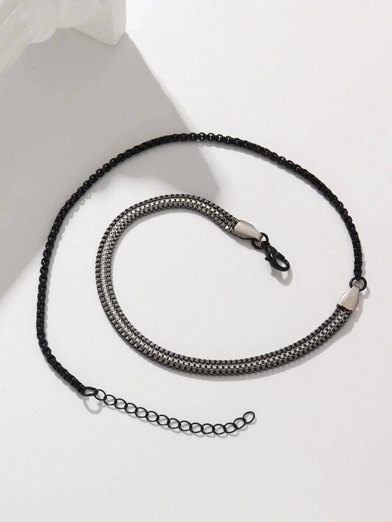 Fashionable men's silver steel bracelet. Sleek, durable, and sweatproof. Adjustable for comfortable everyday wear.