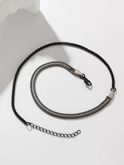 Fashionable men's silver steel bracelet. Sleek, durable, and sweatproof. Adjustable for comfortable everyday wear.